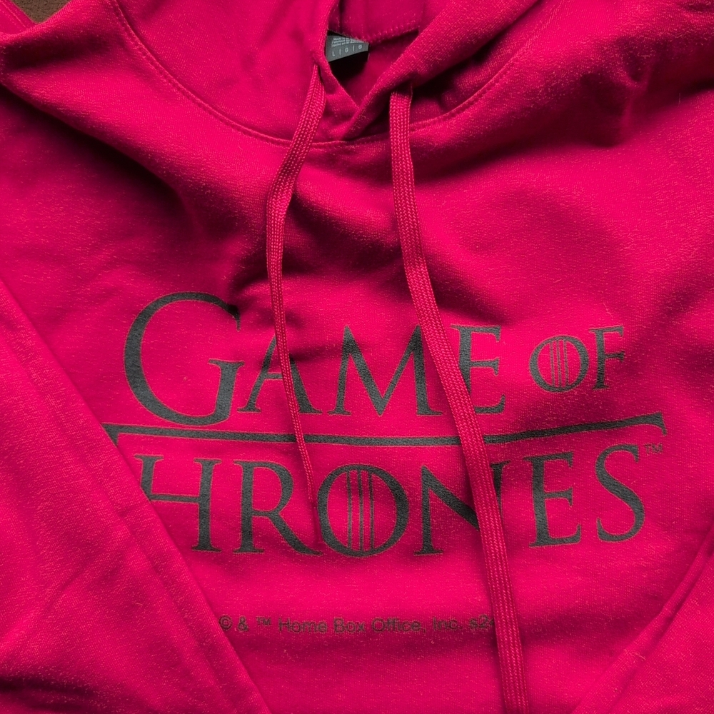 HBO Game Of Thrones Red Hoodie Size Large